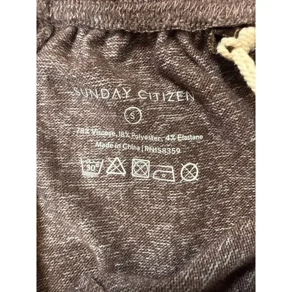 Sunday Citizen Cosset Relaxed Sweatpants Effortless Casual Pants Brown S - Picture 9 of 9